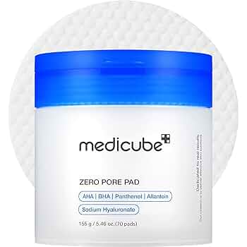 Medicube Zero Pore Pads 2.0, Dual-Textured Facial Toner Pads for Exfoliation and Pore Care with 4.5% AHA Lactic Acid & 0.45% BHA Salicylic Acid, Ideal for All Skin Types, Korean Skin Care (70 units)  #1 Best Sellerin Facial Toners & Astringents  100K+ bought&nbsp;in past month thumbnail