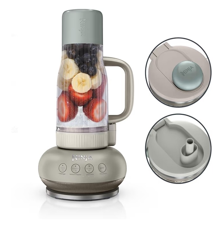 Amazon.com: Ninja Blendboss™ | Personal Blender for Smoothies & Frozen Drinks | 26oz Travel Tumbler with LeakProof Lid, Chug Spout & Detachable Straw | Auto-iQ Technology | Stone Mint | DB351ST: Home & Kitchen thumbnail