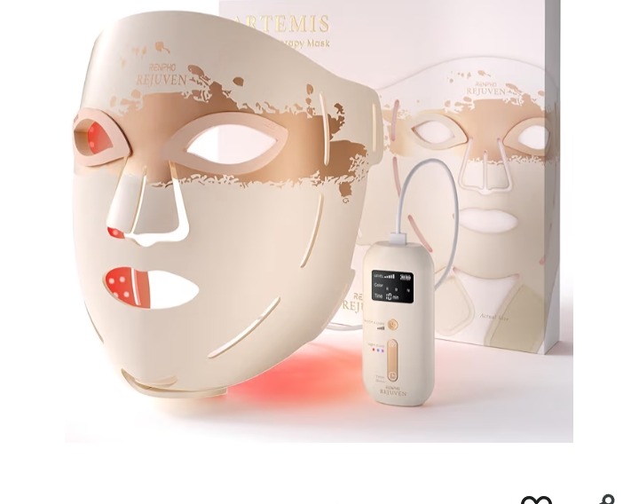 Amazon.com: RENPHO Red Light Therapy Mask for Face 2026, Valentines Day Gifts for Women Mom Wife, 324 LEDs Full Face Coverage & 3 Light Modes, Cordless LED Red Light Therapy Face Mask for Home Use & Travel : Beauty & Personal Care thumbnail