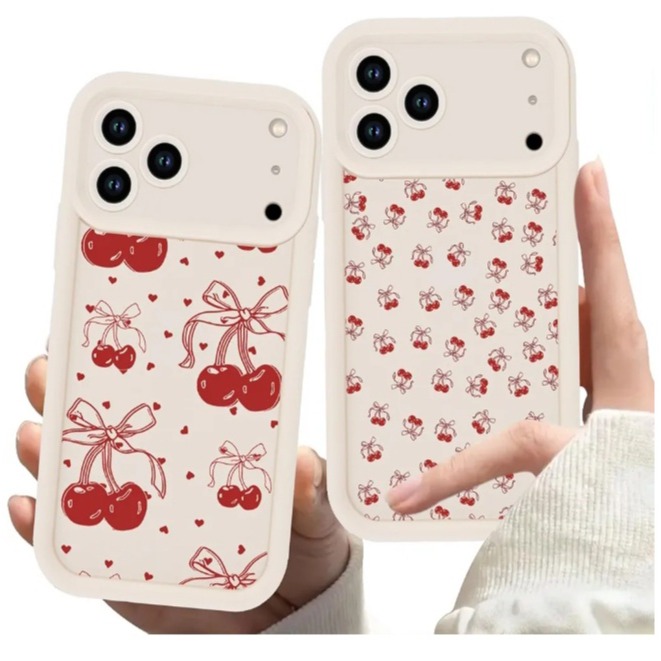 Amazon.com: Zrutru 2 Pack Cherry Phone Case for iPhone 17 Pro Max 6.9",Cute Aesthetic Cases Kawaii Bow Design Pattern Cover for Girls Women,Soft Anti-Scratch Shockproof Protection Funda for iPhone 17 Pro Max 6.9" : Cell Phones & Accessories thumbnail