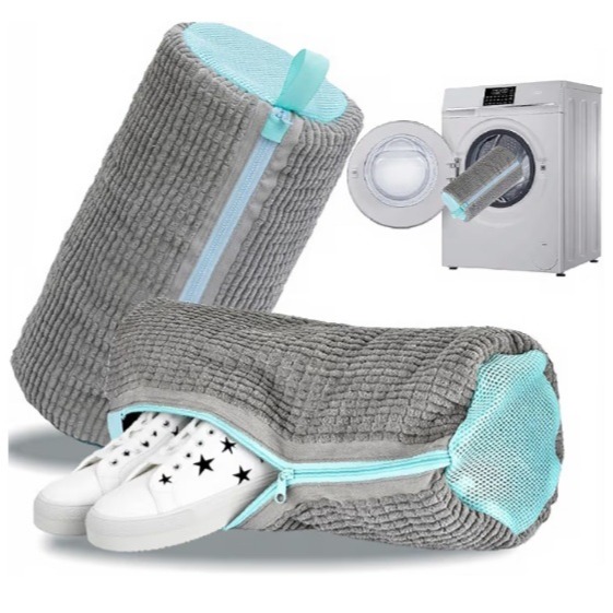Shoe Washing Machine Bag Laundry Shoe Bag for Washer and Dryer Reusable 2pc Shoe Cleaning Bags for Sneakers 360° Deep Cleaning Machine for All Shoes Types With Self-locking Zipper Amazon's Choice 300+ bought in past month thumbnail