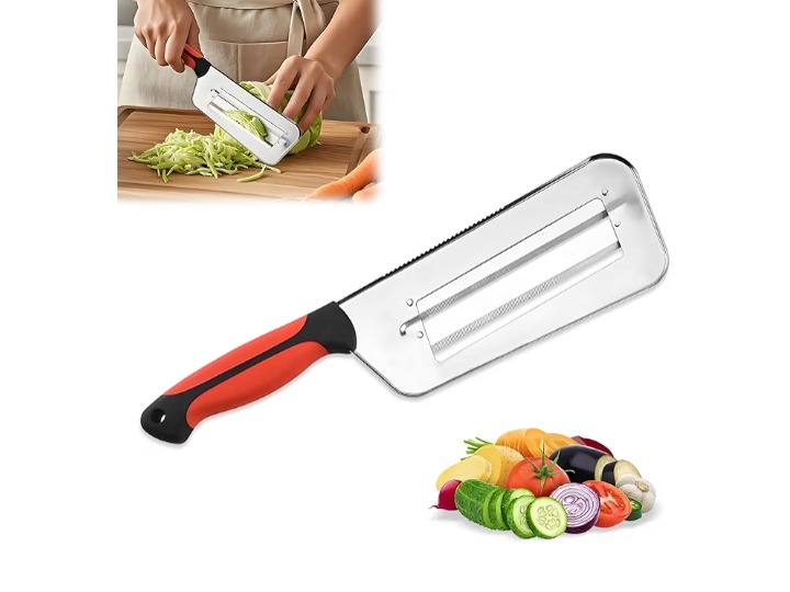 Multifunctional Vegetable Cutter, 2025 Stainless Steel Double-layer Slicer, Cabbage Slicer Shredder, Stainless Steel Shredder Knife,Shredders Knife for VegetablesStainless Steel Vegetable Cutter  100+ bought&nbsp;in past month thumbnail