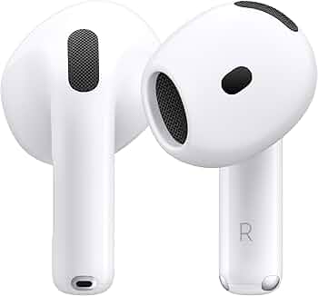 Amazon.com: Apple AirPods 4 Wireless Earbuds, Bluetooth Headphones, with Active Noise Cancellation, Adaptive Audio, Transparency Mode, Personalized Spatial Audio, USB-C Charging Case, Wireless Charging, H2 Chip : Electronics thumbnail