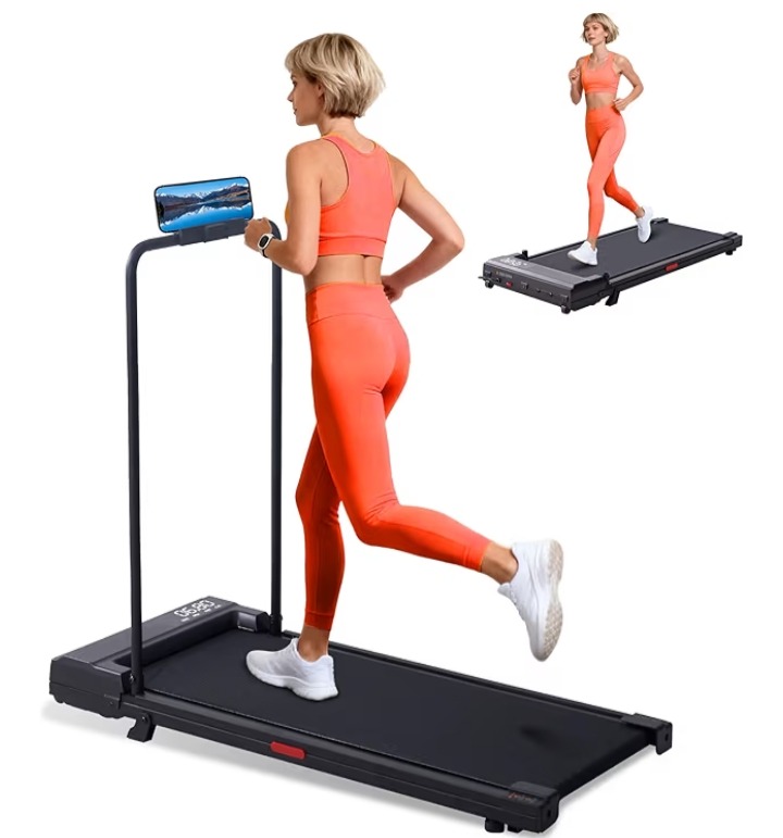 Walking Pad Treadmill with Handle Bar, 2026 Upgrade Portable Under Desk Treadmill for Home Small with Handles, 3.0HP Walking Pad for Home, 0.6-7.6MPH, 350LBS #1 Best Sellerin Treadmills 3K+ bought in past month thumbnail