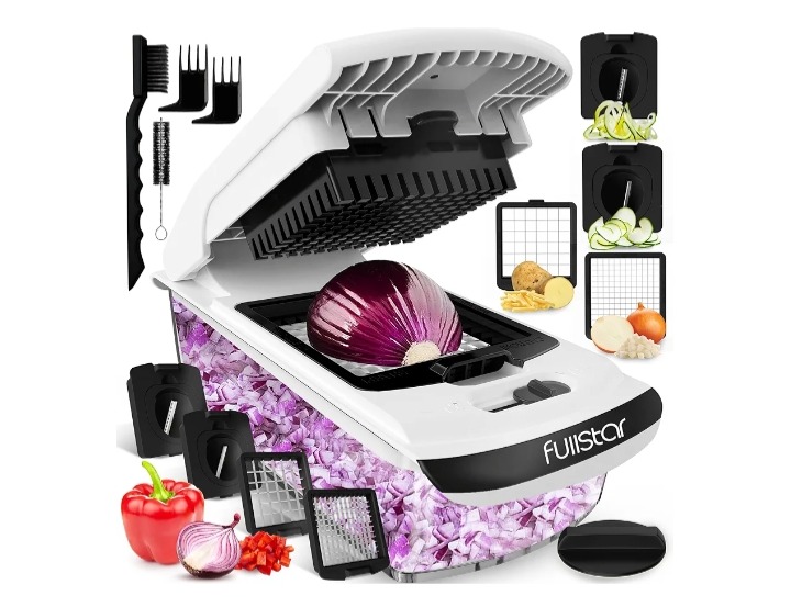 4.54.5 out of 5 stars(119,385)  Fullstar Vegetable Chopper and Spiralizer - Food Chopper with Container, Fruit Slicer, Kitchen Gadgets & Accessories, Home Essentials (4 in 1, White)  Amazon's Choice  30K+ bought&nbsp;in past month  View in your room  Try with camera thumbnail