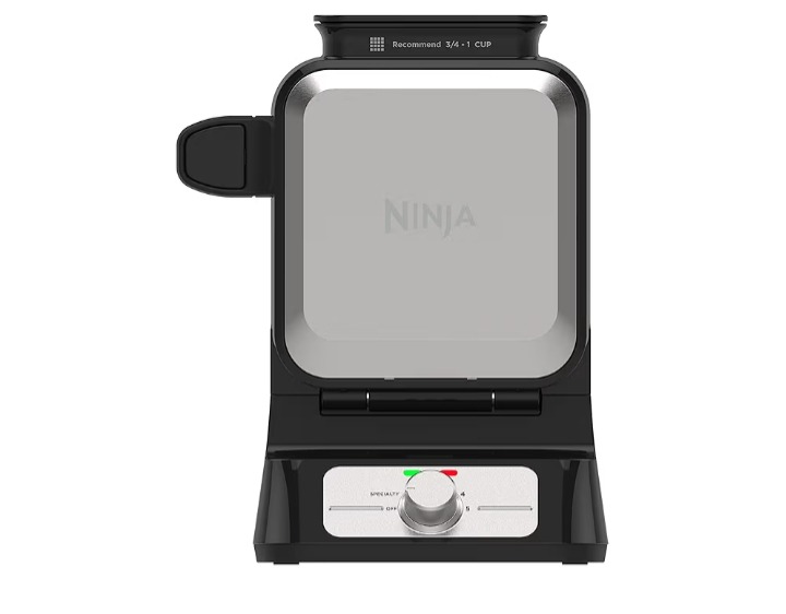Amazon.com: Ninja Belgian Waffle Maker Pro | Vertical Design | 5 Shade Settings with Precision-Pour Cup & Chef-curated Recipe Guide | Black & Silver | BW1001: Home & Kitchen thumbnail