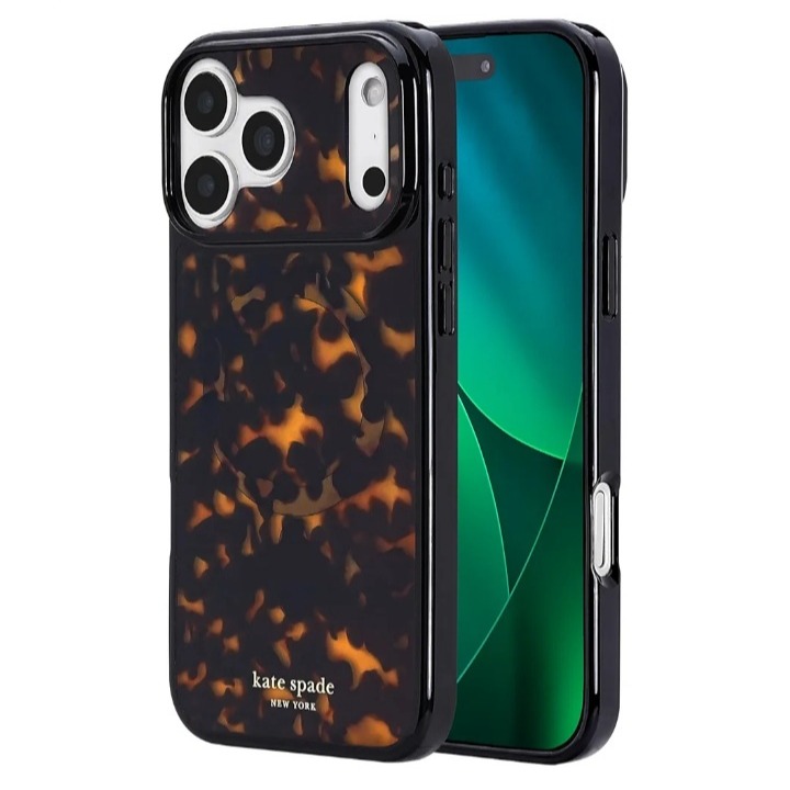 Amazon.com: Kate Spade New York iPhone 17 Pro Max Case - Compatible with MagSafe - Designer Phone Case - Tortoise : Cell Phones & Accessories thumbnail