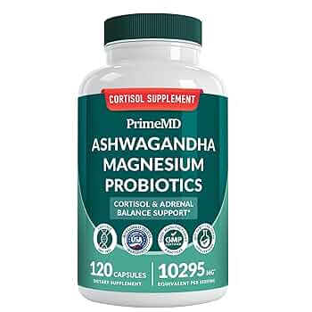4.54.5 out of 5 stars(63)  5-in-1 Cortisol Supplement for Women and Men with Ashwagandha for Calmness, Focus, and Inner Zen Herbal Supplements with Shilajit Extract, Magnesium Glycinate, Probiotics (120 ct, Pack of 1)  Amazon's Choice  200+ bought&nbsp;in past month thumbnail
