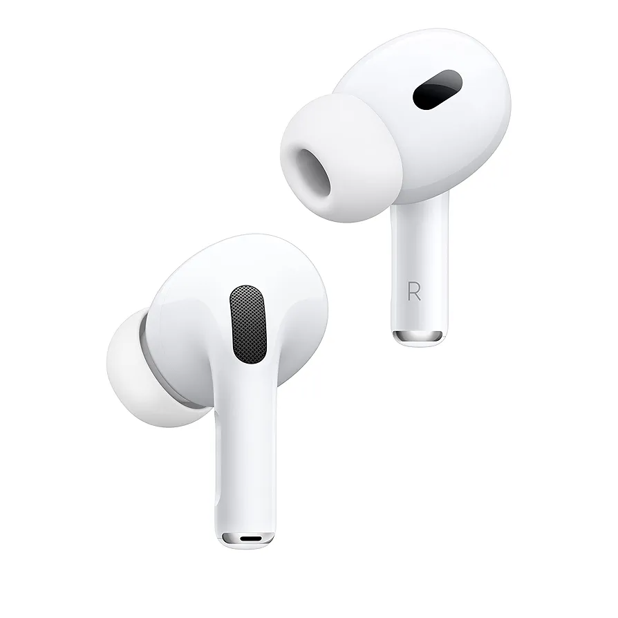 Apple AirPods Pro 2 Wireless Earbuds, Active Noise Cancellation, Hearing Aid Feature, Bluetooth Headphones, Transparency, Personalized Spatial Audio, High-Fidelity Sound, H2 Chip, USB-C Charging  4.64.6 out of 5 stars(32,105)  Amazon's Choice  10K+ bought&nbsp;in past month thumbnail