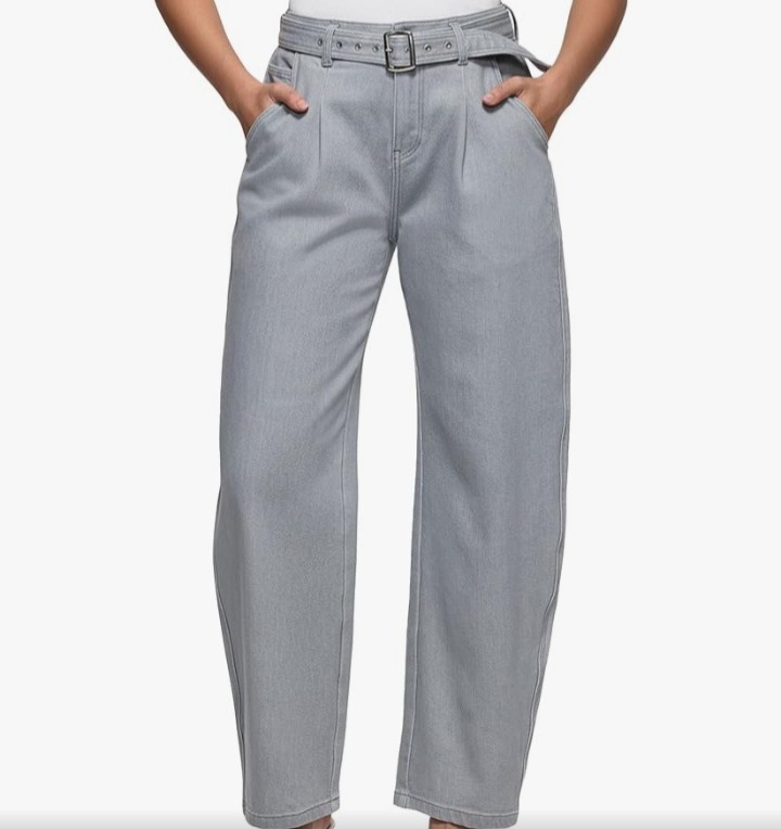 EXLURA Womens Barrel Jeans Wide Leg Y2K Boyfriend Denim Pants Hip Hop Vintage Baggy Jeans Cotton Mid-Low Elastic Waist Pants  &nbsp;3 sustainability features&nbsp;  50+ bought&nbsp;in past month thumbnail