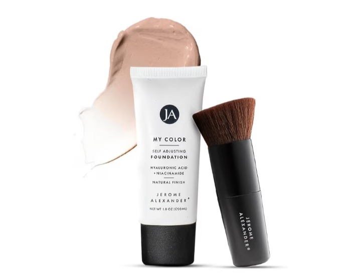 Jerome Alexander My Color Self-Adjusting Foundation, Hydrating & Lightweight Face Makeup, Skincare-Infused, with Kabuki Brush, Medium, 1 oz  Amazon's Choice  4K+ bought&nbsp;in past month thumbnail