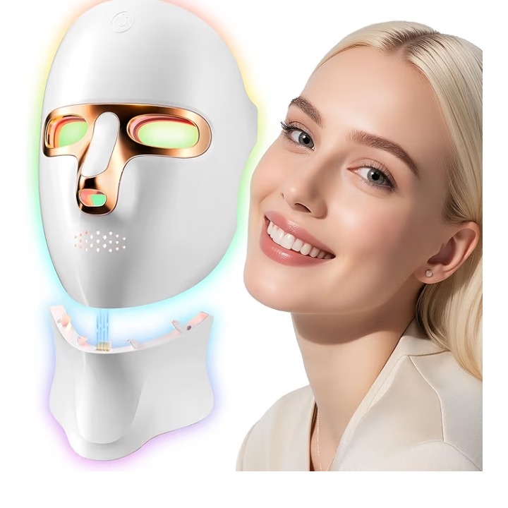 Amazon.com: Red Light Therapy Mask for Face,Cordless LED Face Mask Light Therapy,USB C Rechargeable,Infrared Lights Masks for Home Working Travel Yoga Sleep : Health & Household thumbnail