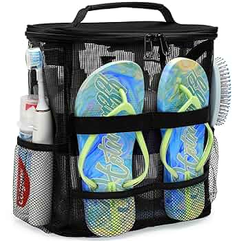 4.64.6 out of 5 stars(45)  Dorm Room Essentials for Guys Girls Boys, Quick Dry Mesh Shower Caddy Portable, Large Capacity Shower Bag with Hanging Hook, Travel Beach Camping Esentials, Christmas Birthday Gifts for Women Man  Amazon's Choice  800+ bought&nbsp;in past month thumbnail