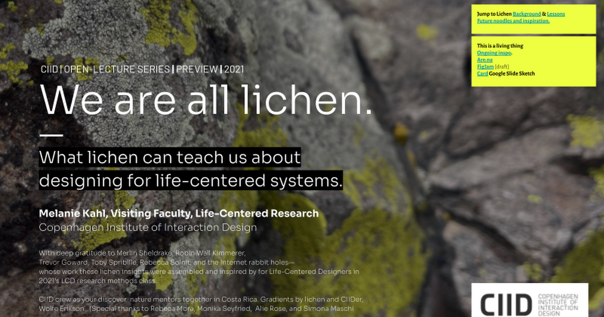 🌱 CIID - Society of Lichen Talk thumbnail