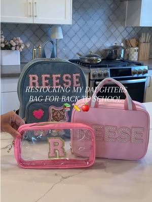 Restocking my daughters back pack for her first day of school 🍎📚✨ #schoolrestock #backpackrestock #asmrrestock #backtosc