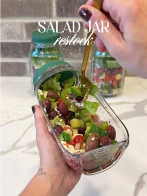 Salad restock with the genius jar containers 🥗 #saladjar #mealprepideas #amazonbestseller #amazonkitchenfavorites #asmrv