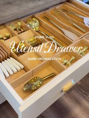 Organize my kitchen utensil drawer with me ✨ #kitchendrawerorganization #kitchenorganization #asmrvlog #asmrorganization
