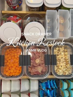 Snack Drawer Kitchen Restock 🍿🍪🖤 #snackdrawer #snackdrawerrestock #kitchenrestock #kitchendrawerorganization #kitchenres