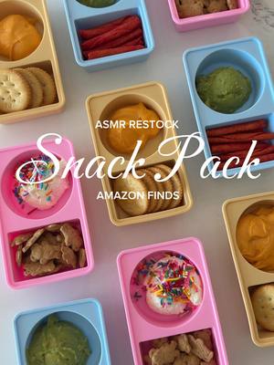 Snack Pack Restock 🍪🥑🧀 how fun are these containers!? #snackpack #lunchideas #snackideas #amazonfinds #amazonfavorites20