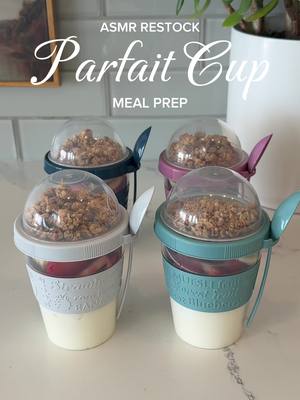 Parfait Granola Yogurt Cup Restock 🍌🍦🍓 #asmrrestock #parfaitcups #restockingvideo #restockingasmr #kitchenrestock #mealp