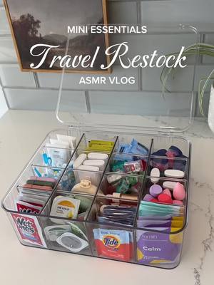 Mini Travel Essentials Restock ✈️✨  #restockasmr #restocking #asmrrestock #packwith #travelessentials #travelessentialsf