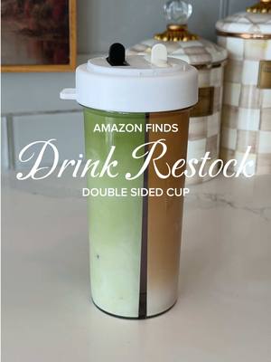 Double sided tumbler cup? Yes please 🍵 🧋 for the indecisive girlies 💅🏽 #tumblercup #drinkrestock #icedcoffeecup #coffeec