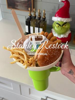 Grinch Happy Meal Stanley Restock 🍟💚🍔 #asmrrestock #restockingvideos #stanleytumbler #stanleyrestock #grinchhappymeal #r