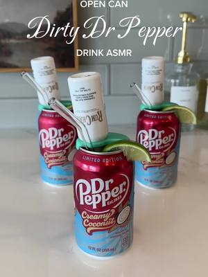 Dirty Dr Pepper Open Can Cocktail 🍋‍🟩🥥 #opencancocktail #drinkasmr #drafttop #dirtydrpepper #swigsoda #cocktailasmr #asm