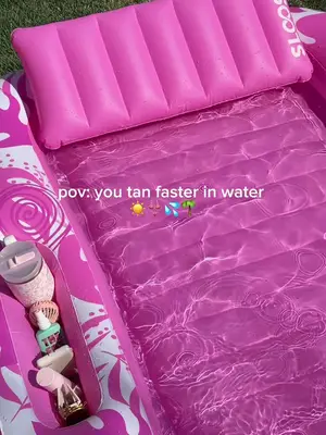 best find of the summer ☀️ I love that this outdoor tanning pool has a built in cooler and pocket for all your tanning n