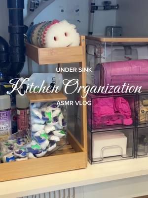 Organizing under my kitchen sink - love a good restock & refill 🥰🚰🧽 #kitchenorganization #kitchenrestock #asmrrestockand