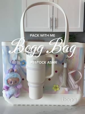 Pack my weekend bag with me 🐻‍❄️🤍✨ #boggbagaccessories #boggbag #boggbags #boggbagrestock #packwithme #stanleycup #labub