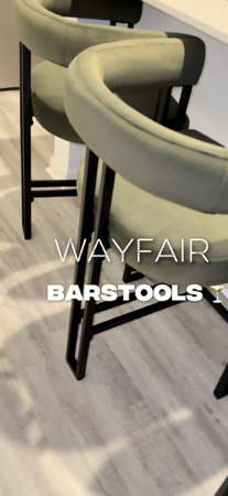 Velvet Olive Green Luxe Barstools thumbnail