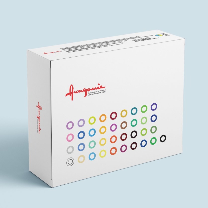 Packaging for oil paints "Academy" thumbnail