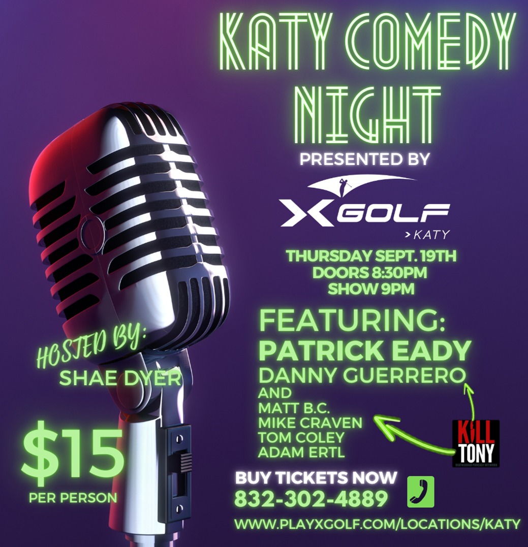 Katy Comedy Night Ticket - X-Golf Katy thumbnail