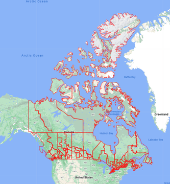 ^New Federal Ridings KML / Interactive Map thumbnail