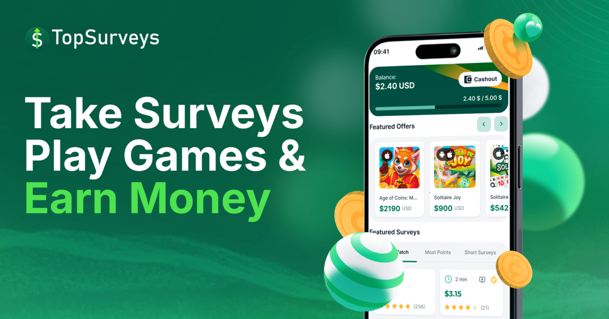 TopSurveys: High Paying Surveys & Games  thumbnail