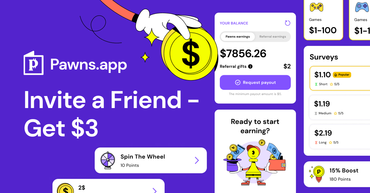  PAWNS - Share Your Spare Wifi and Start Earning. Free $1 upon sign up thumbnail