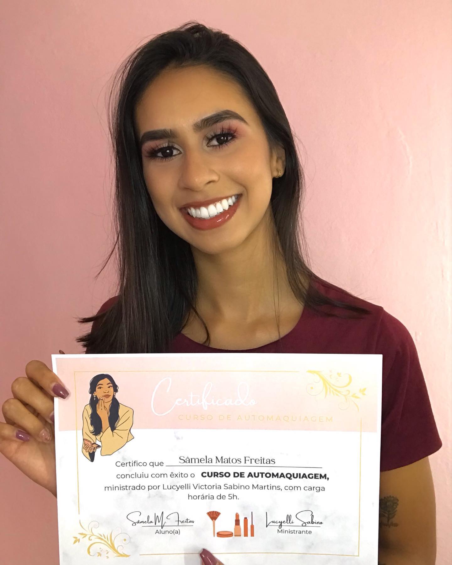 Aluna maravilhosa saiu certificada! 
Obrigada @samelafreitasss por toda confiam que depositou em mim e espero ter suprid