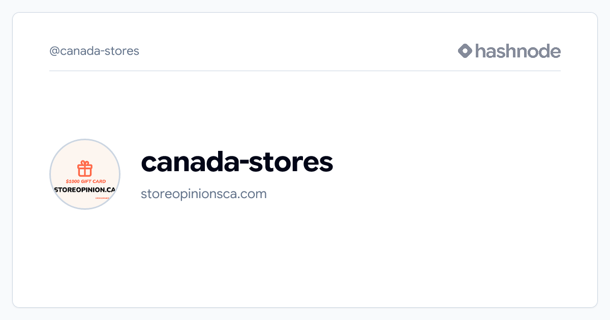 canada-stores (@canada-stores) | Hashnode thumbnail