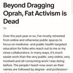 Fat Activism is Dead thumbnail