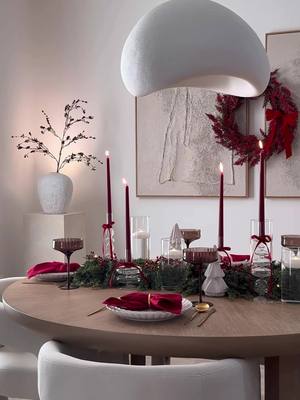 Xmas tablescape inspo🕯️✨🎅🏼| Links in my Bio Amazon Storefront🔗 — Minimal vibes, red accents &  those little details that