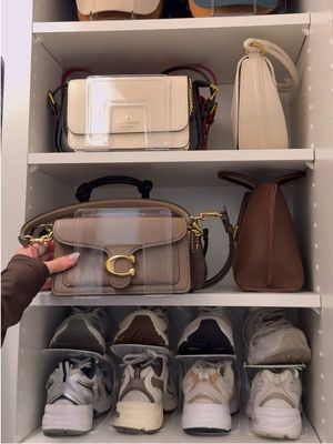 Links in my bio Amazon Storefront🔗 —  I shared all the Amazon finds I used to organize my closet and save so much space✨