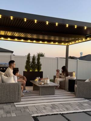 New patio furniture⛅️🌞✨| my backyard is complete!! I’m in love🌼 ~Sofa Link in my bio Amazon store front (patio finds lis
