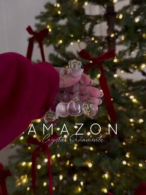 Magical Xmas touchs❤️🎅🏼|Link in my bio Amazon Storefront🔗 These crystal ornaments make any holiday setup look magical🦌✨ 