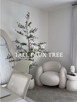 Cozy office corner👩🏻‍💻🎧🌱| Links in my bio Amazon Storefront🔗 ~ This 7.2FT Black Olive Tree adds height, texture, and a t