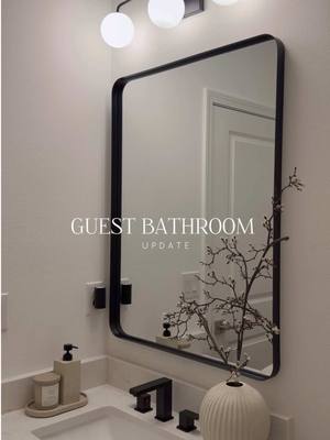 Guest bathroom makeover✨| Links in my bio Amazon Storefront🔗 — Now it feels modern, minimal and so elevated. I’m obsesse