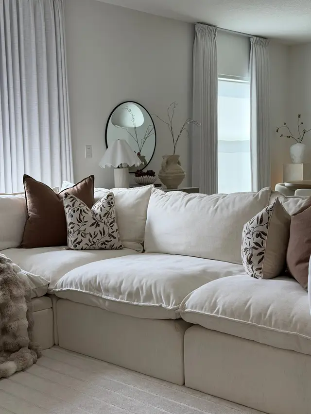 #springdecor #tulips #livingroomdecor #couch #springdecorideas