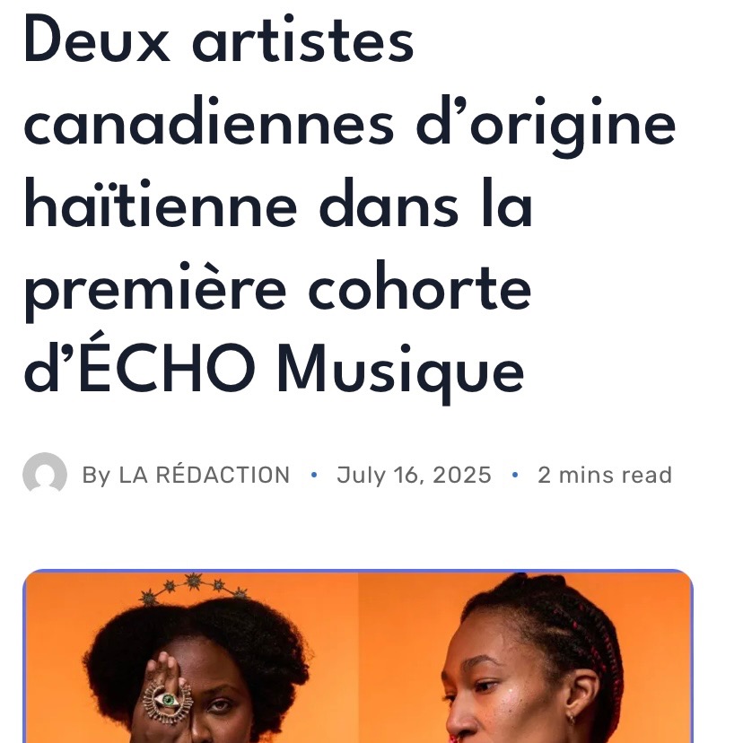 Deux artistes canadiennes d’origine haïtienne dans la première cohorte d’ÉCHO Musique - Chokarella thumbnail
