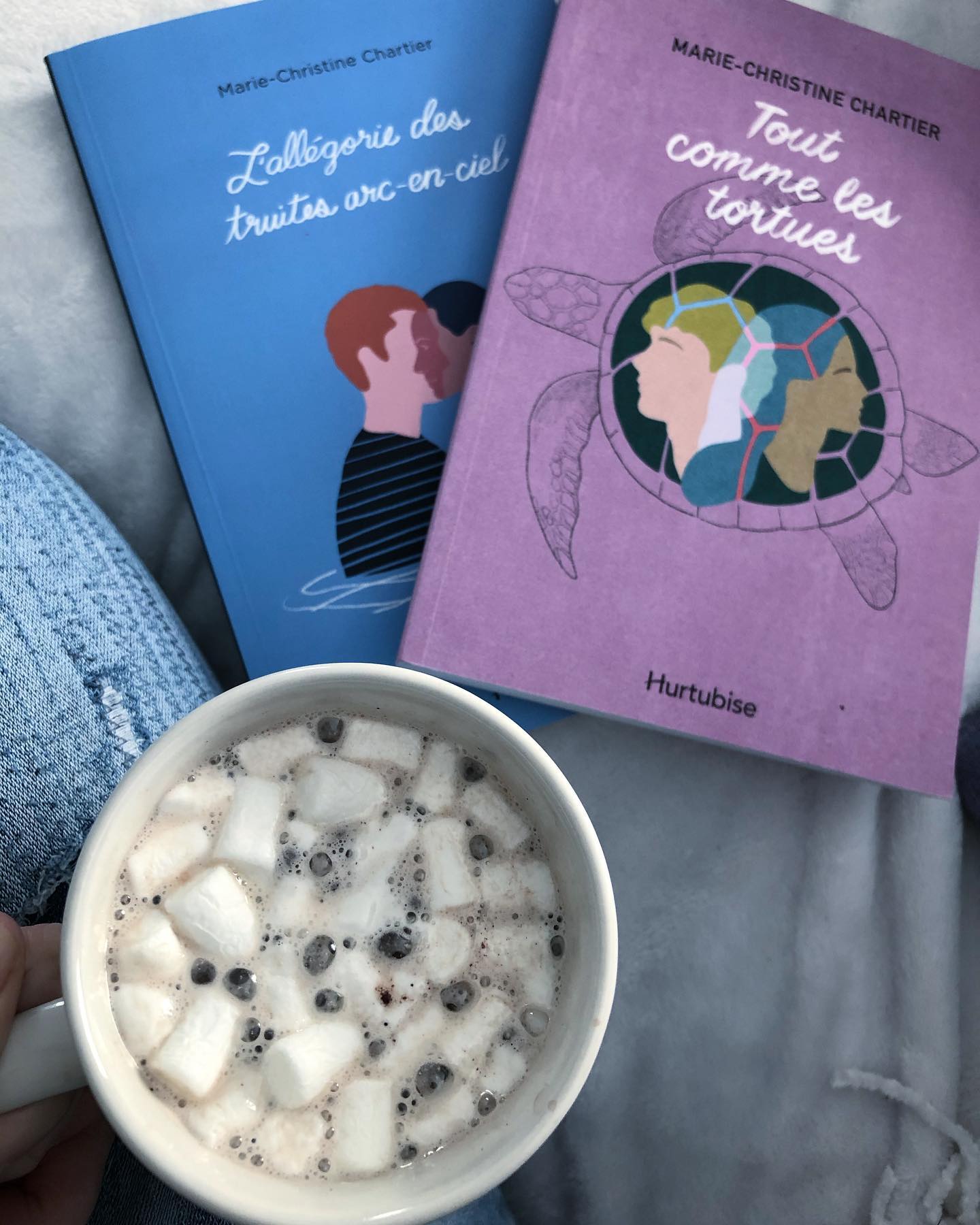 Insomnie, mauvaise nuit.. 💔Mon réconfort le chocolat chaud ☕️🍫 & Nouveaux livres 📚#mariechristinechartier #huturbise #li