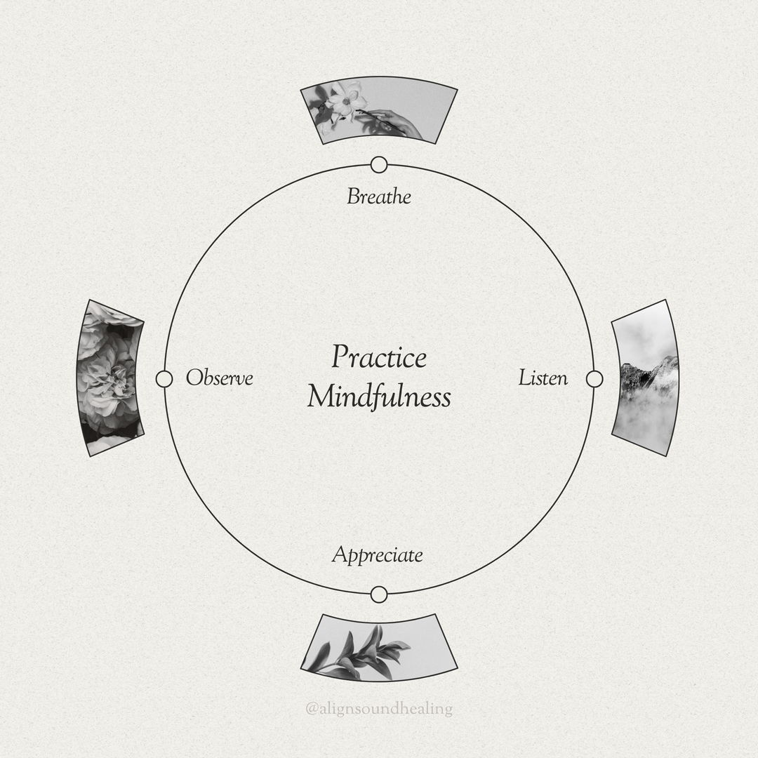 This *Circle of Mindfulness* is what I hope you cultivate in each sound healing session. 

Breathing in the vibrations, 